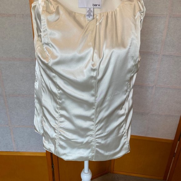 Bar III White/Cream Tuxedo Jacket - Excellent Condition - Size Small - Picture 10 of 12